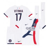 Camisa de time de futebol Paris Saint-Germain Vitinha #17 Replicas 2º Equipamento Infantil 2024-25 Manga Curta (+ Calças curtas)